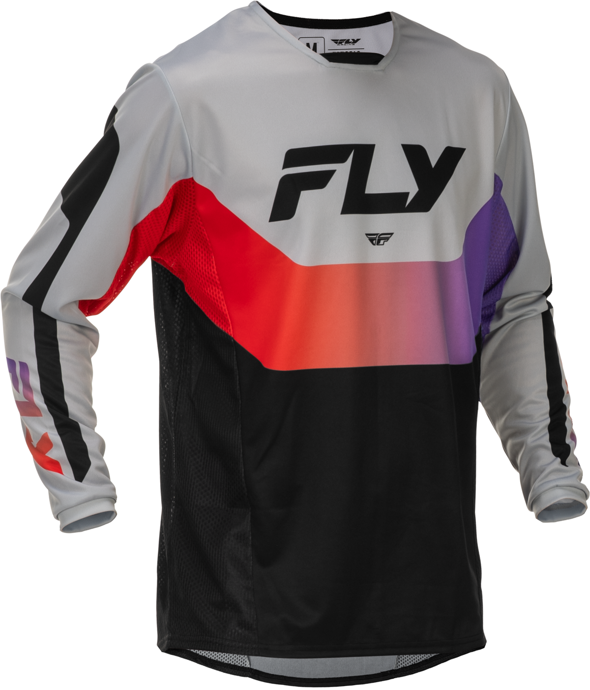 Fly Racing Kinetic Jersey X-Large Grey, Red, Purple & Black for Offroad Riding
