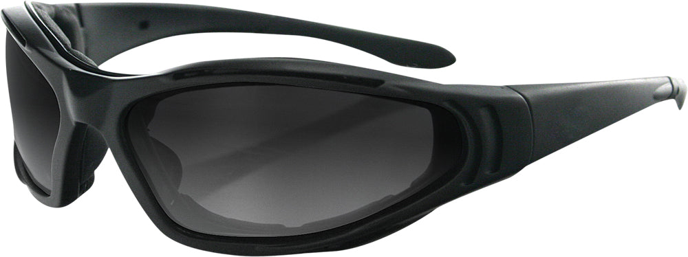Bobster Raptor II Sunglasses Black with Interchangeable Lenses and Impact-Resistant Polycarbonate Frames