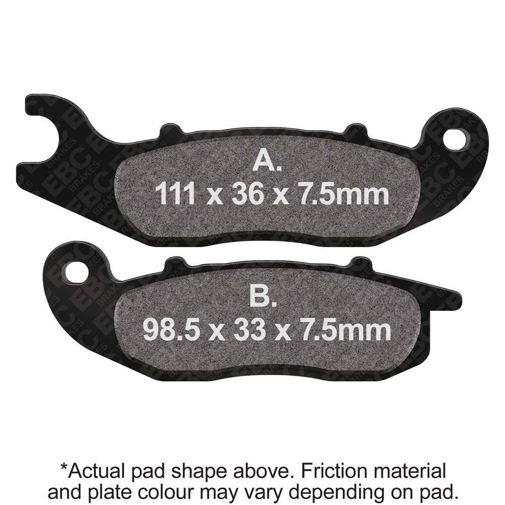 EBC Brakes SFA693 Organic Scooter Brake Pads - Reliable Street Performance