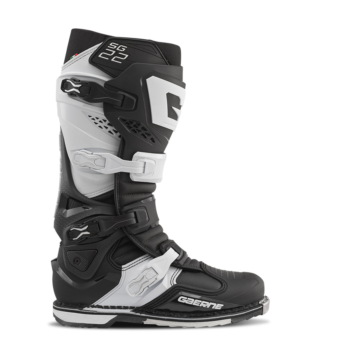 Gaerne SG.22 Offroad Boots in Black and White, US Size 10