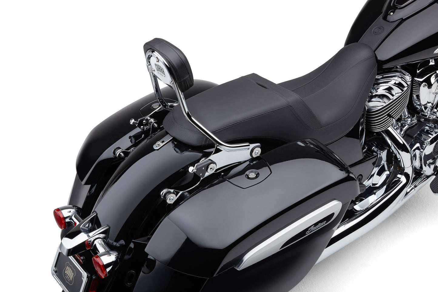 COBRA Detach Backrest Tall Chrome for Harley Davidson Chieftain 14-25 – Easy Install Sissy Bar with Comfortable Leather Pad