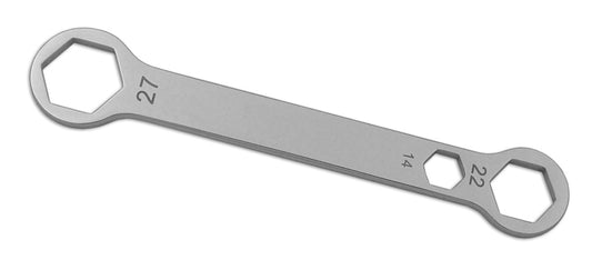 CRUZ TOOLS Combo Axle Wrench Set 14x22x27mm for Motorcycle Trail-Side Repairs