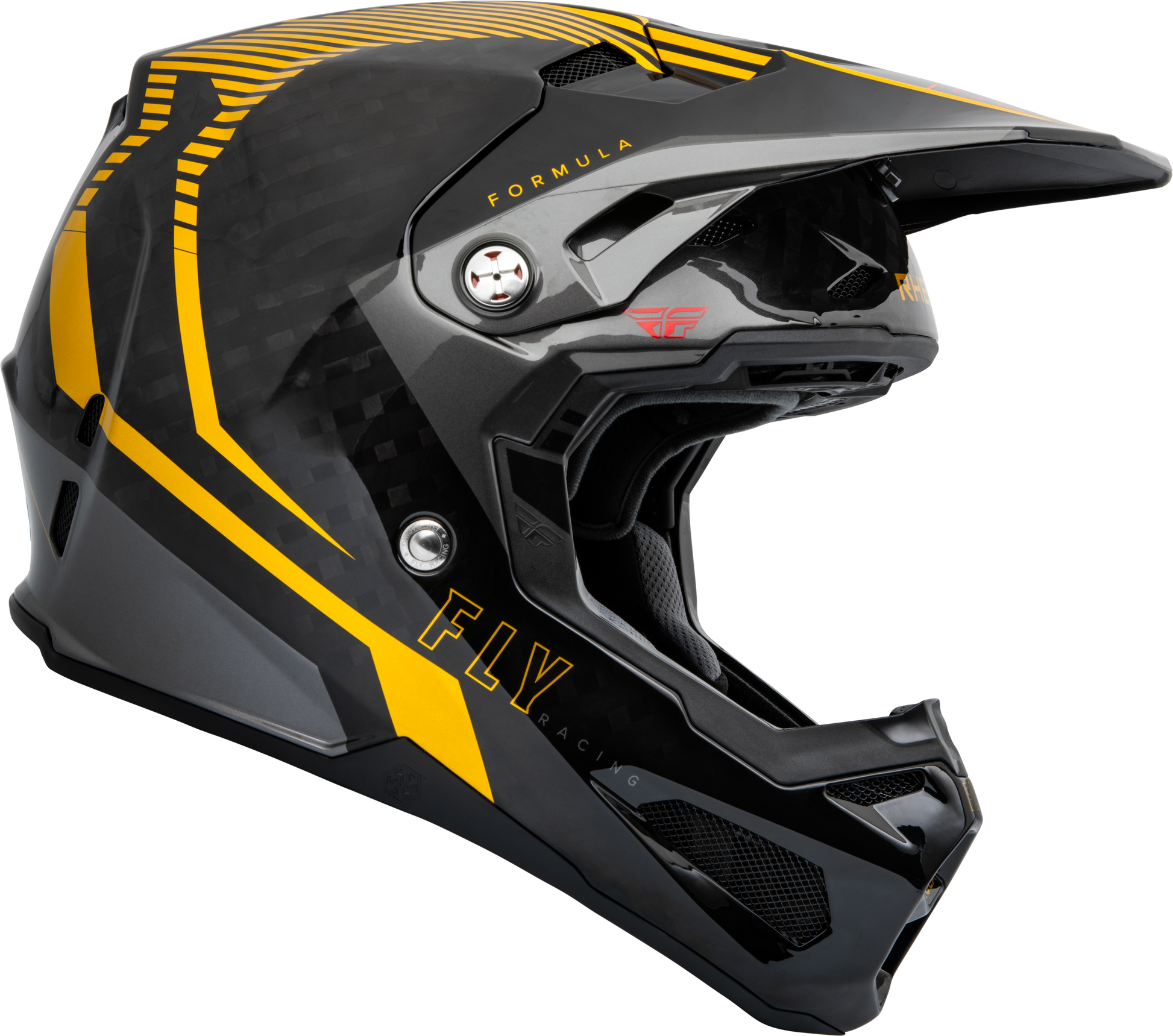 Fly Racing Formula Carbon Tracer Off-Road Helmet - X-Small, Gold/Black