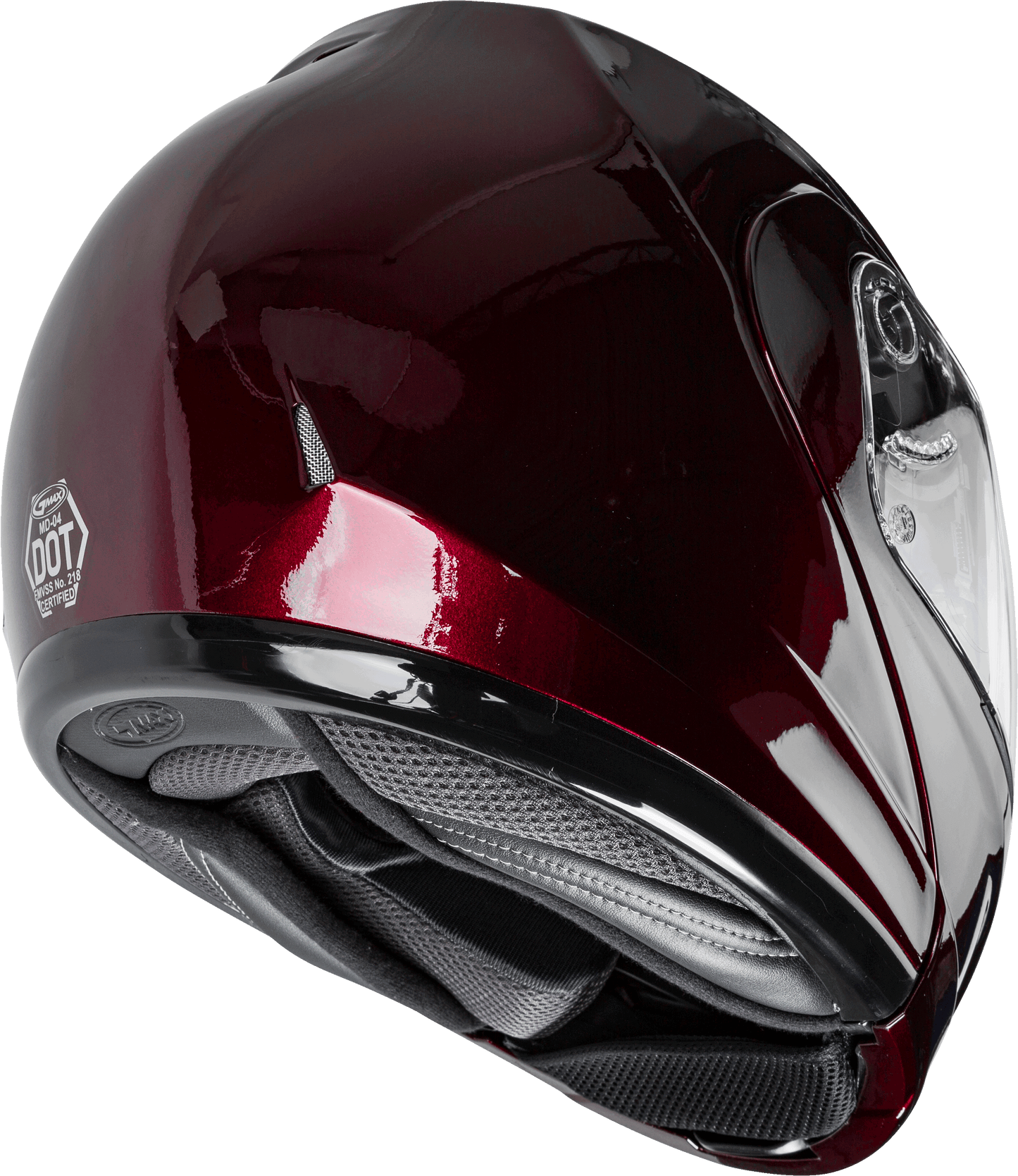 GMAX MD-04 Modular Helmet for Street Riding - 2X-Large, Wine Red Gloss
