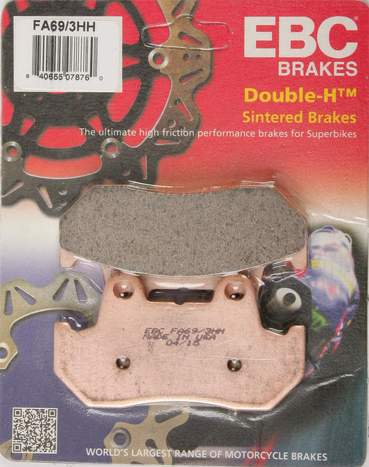 EBC FA69/3HH Double H Sintered Brake Pads for Honda Gold Wing Aspencade and VF750C Magna