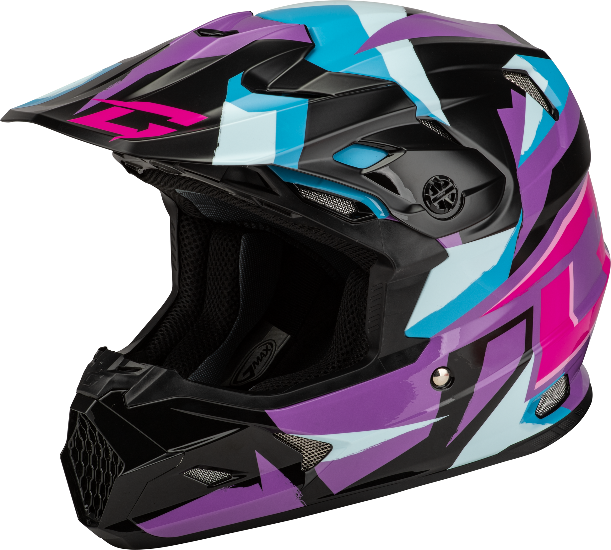 GMAX MX-96 Offroad Helmet X-Small Black, Purple & Blue - Model D39611433