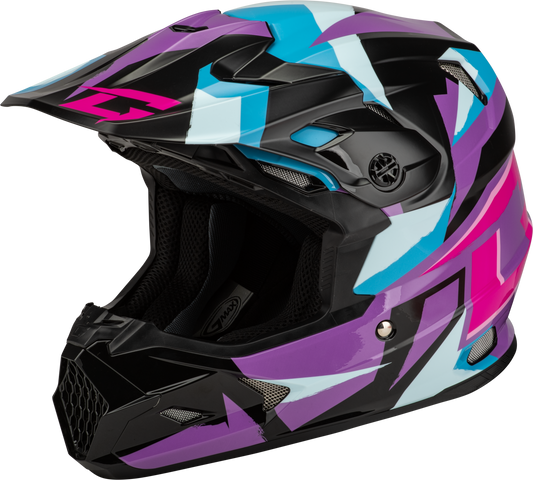 GMAX MX-96 Offroad Helmet - X-Large Black, Purple, and Blue