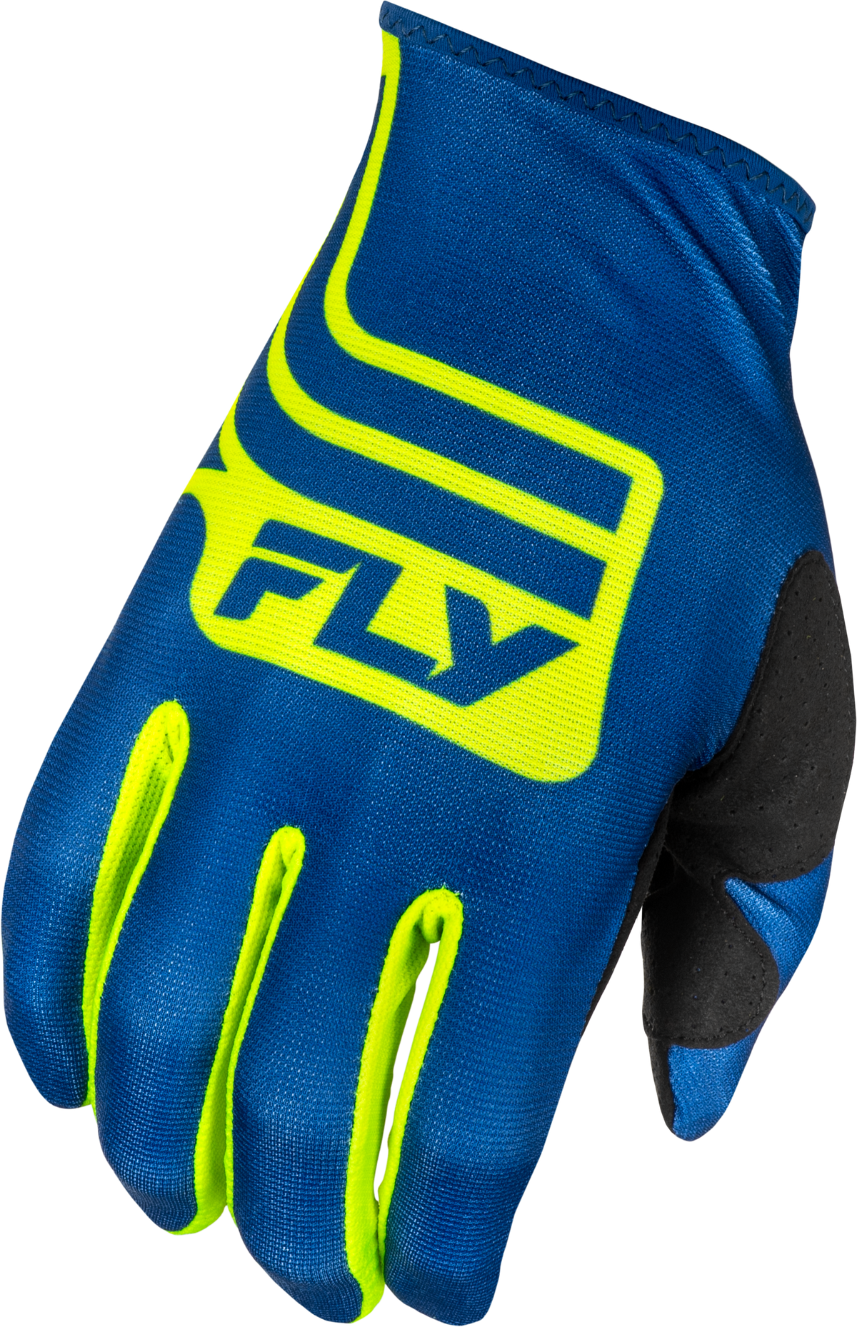 Fly Racing Lite Lancer Offroad Gloves Navy/Hi-Vis Yellow, Medium
