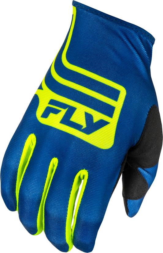 Fly Racing Lite Lancer Offroad Gloves Navy/Hi-Vis Yellow, Medium