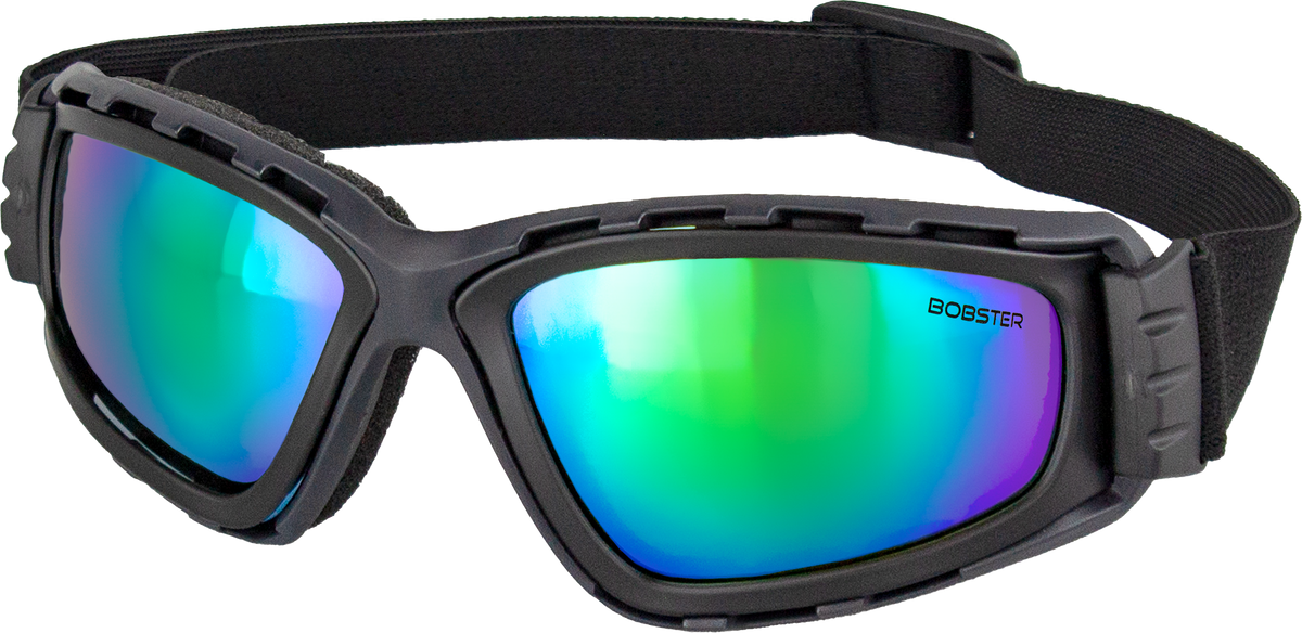 BOBSTER Freedive Goggles M Matte Black with Blue/Green Reflective Lenses