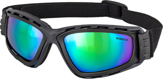 BOBSTER Freedive Goggles M Matte Black with Blue/Green Reflective Lenses