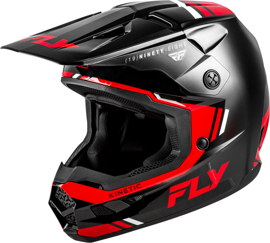 FLY Racing Kinetic Verdict Helmet - Large Black/Red/White Off-Road Motorcycle Helmet
