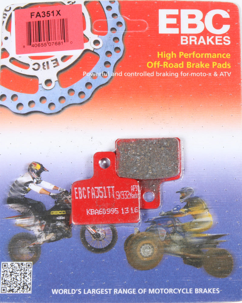 EBC FA351X Brake Pads for Offroad Mini and Trials Motorcycles