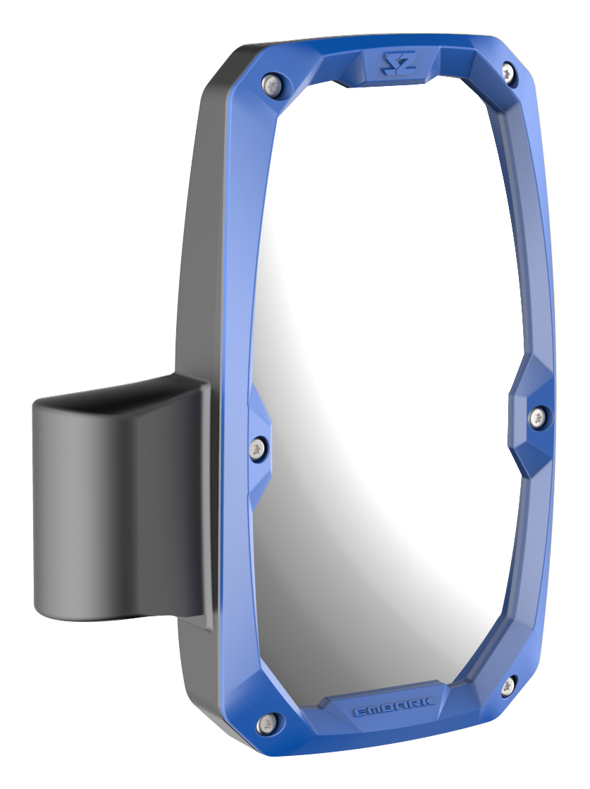SEIZMIK Embark Mirror Blu Trim Kit for ATV/UTV - Blue Body Component with Impact-Resistant Safety Glass and 360° Rotation