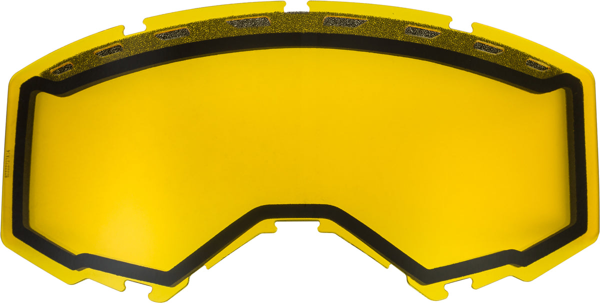 Fly Racing FLB-020 Dual Lens with Vents for Snow Goggles, Yellow