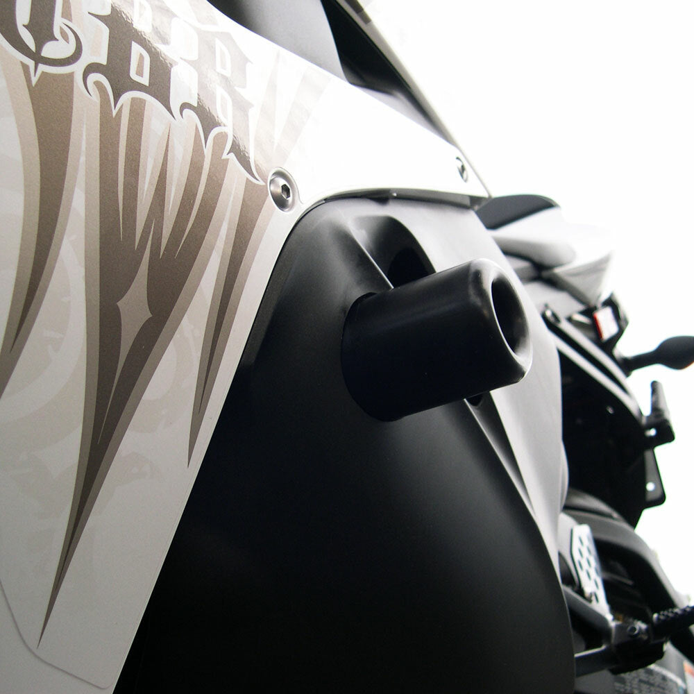 SHOGUN Black Frame Sliders for Honda CBR600RR (2013-2022) – High-Protection Street Body Guards with 1-Year Free Replacement Program