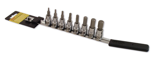CRUZ TOOLS ME38HBS Socket Bit Set 8-Piece Metric Hex and Star Torx for Powersports Vehicles