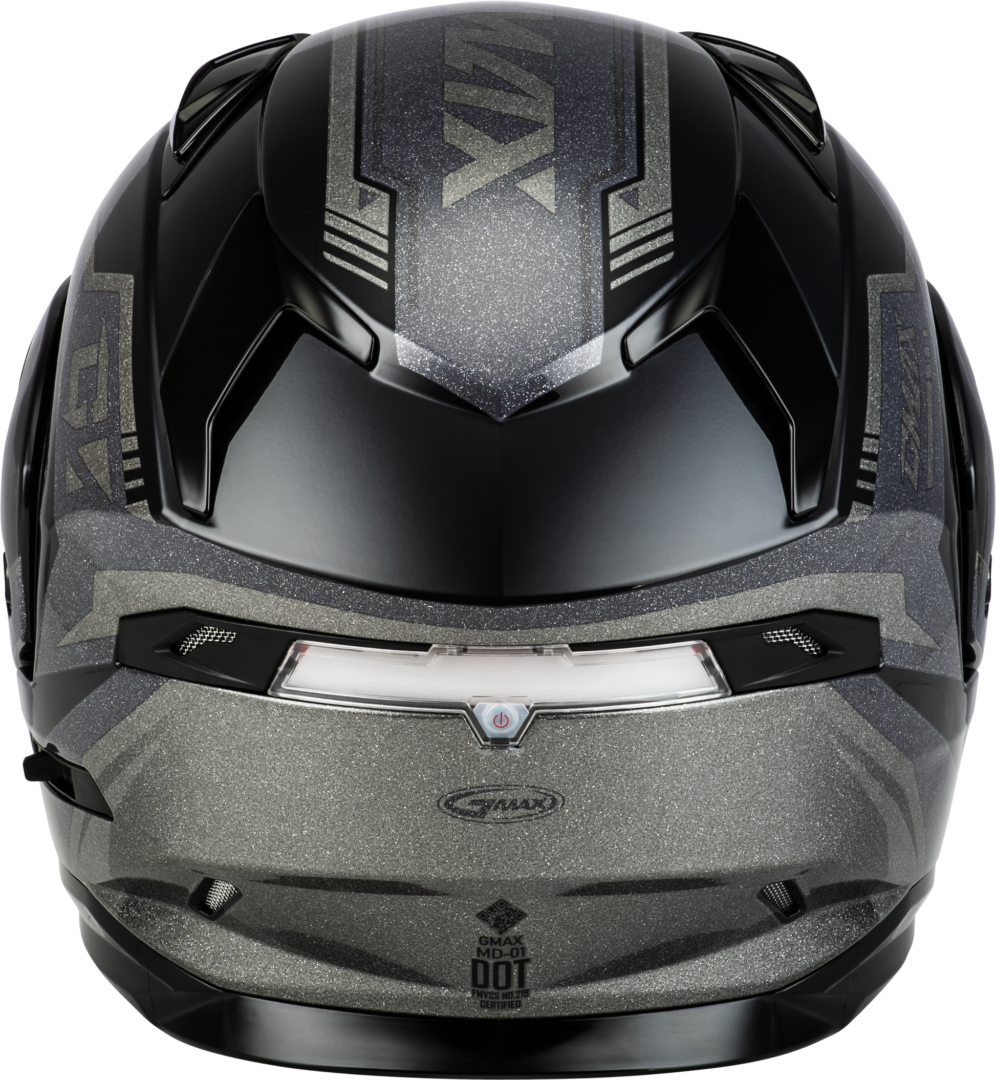 GMAX MD-01 Volta Modular Helmet for Street Riding - Silver/Gold/Grey Metallic, X-Small
