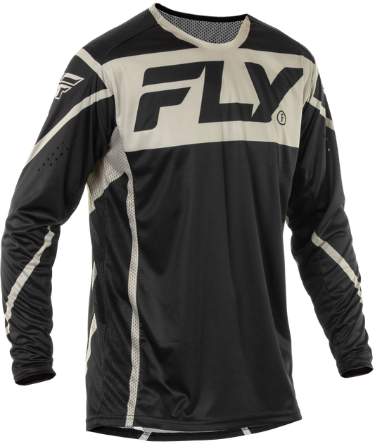 Fly Racing Lite Jersey Black/Grey Large - Offroad Performance Shirt with Advanced Ventilation