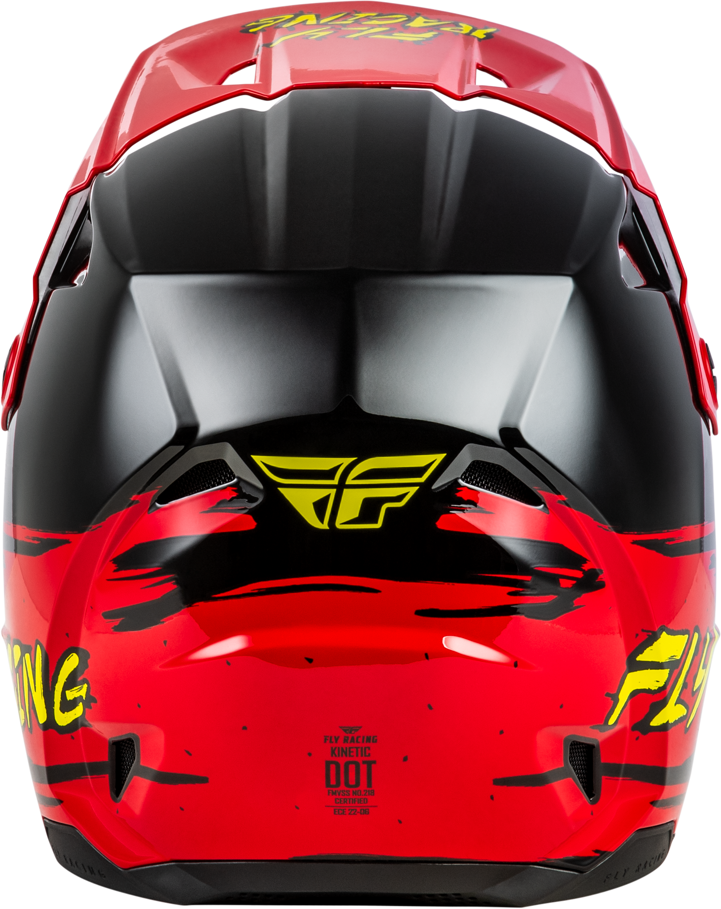 Fly Racing Youth Kinetic Surge Helmet Black/Red/Yellow, Size Medium
