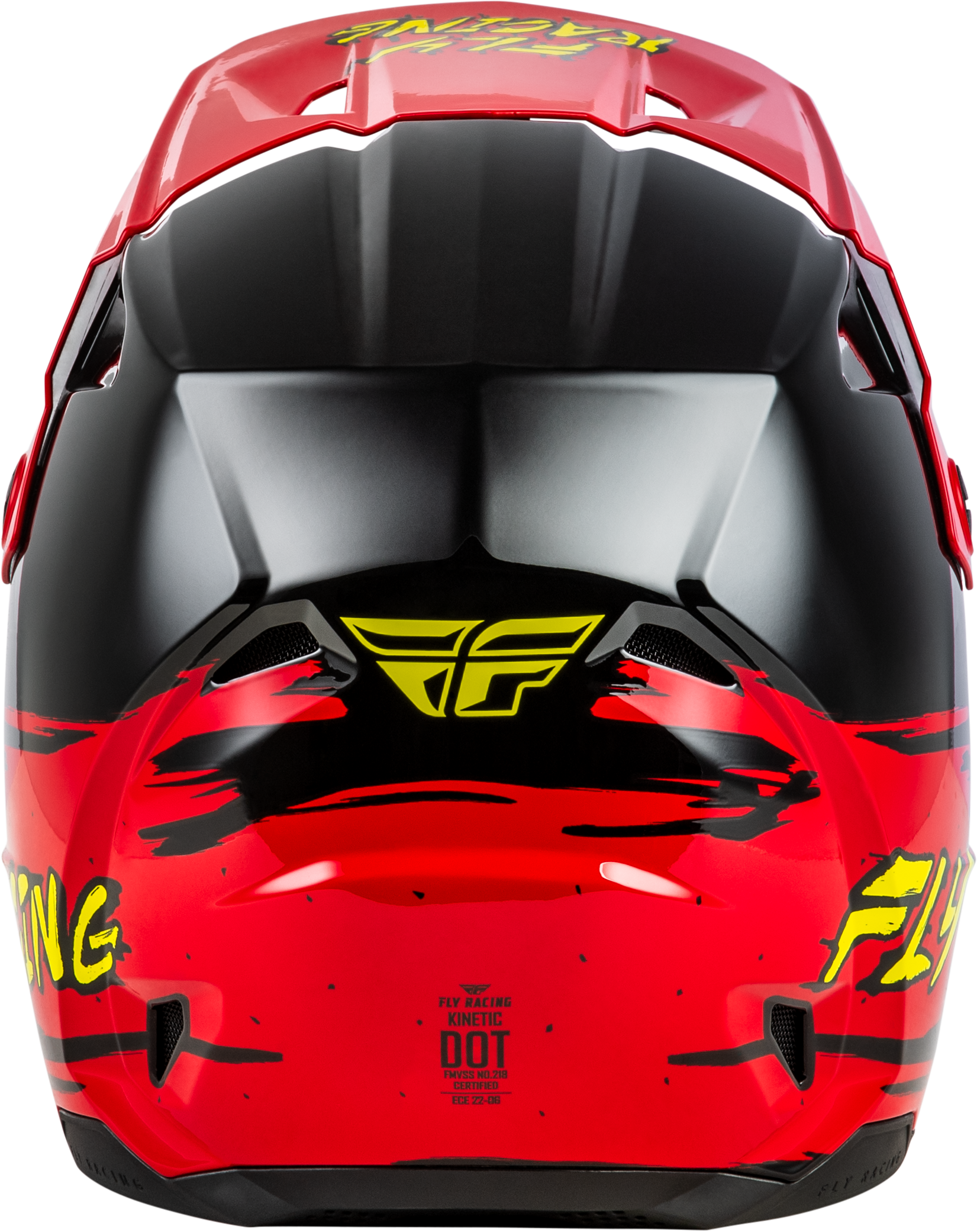 Fly Racing Youth Kinetic Surge Helmet Black/Red/Yellow, Size Medium