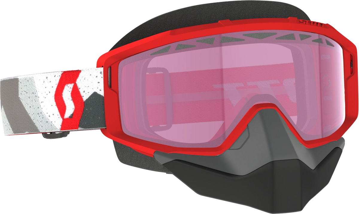 Scott Primal Snow Cross Goggle Camo White/Red with Rose Tint