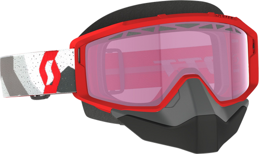 Scott Primal Snow Cross Goggle Camo White/Red with Rose Tint