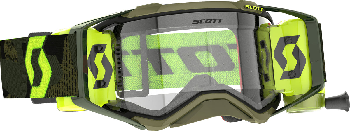 SCOTT Prospect Super WFS Offroad Goggle with Clear Lens and Neon Yellow Accents