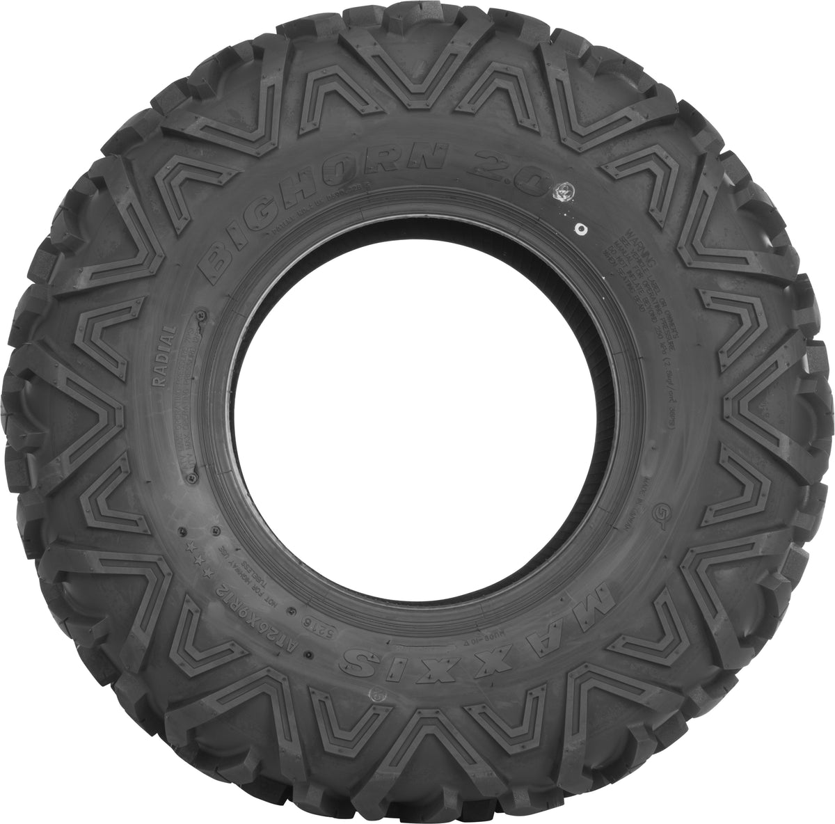 Maxxis Bighorn 2 Front ATV/UTV Tire 25x8R12 - Radial Construction for Smooth Ride and Durability