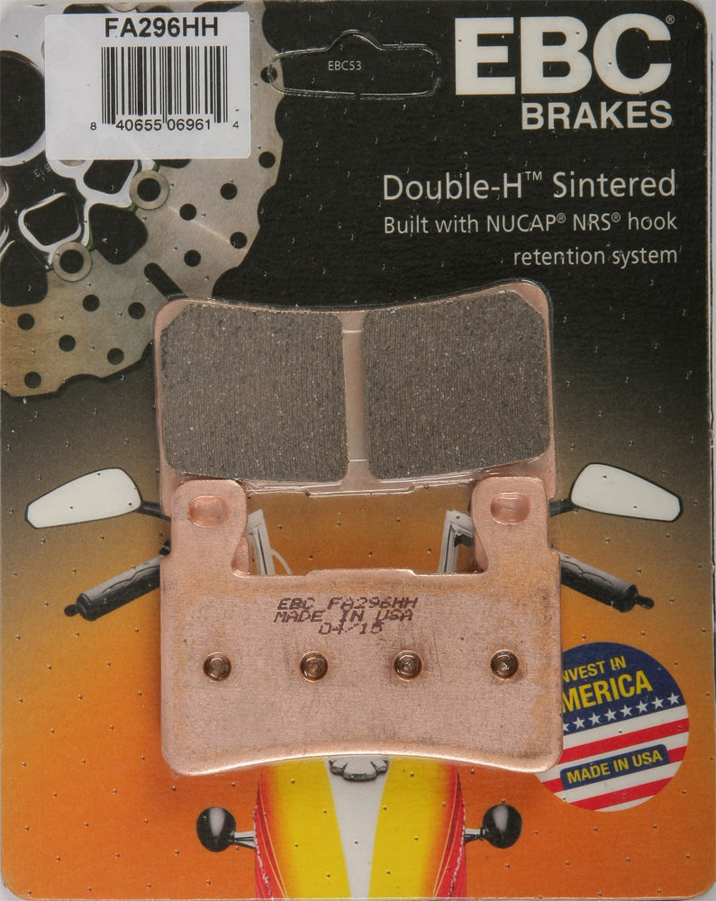 EBC FA296HH Double H Sintered Brake Pads for Harley-Davidson V-Twin Models