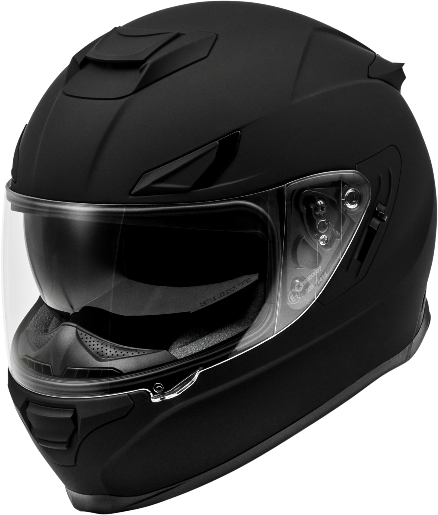 Fly Racing Sentinel Solid Helmet Matte Black Large - Full-Face Street Helmet with Advanced Safety Features