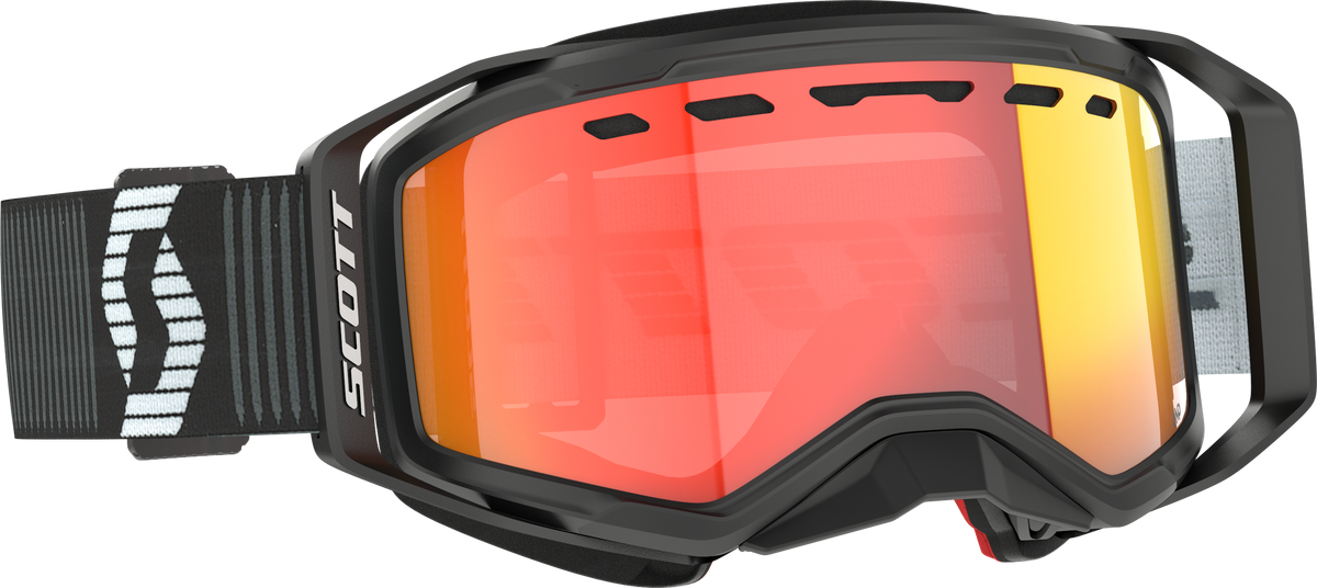 SCOTT Prospect 2.0 SMB Snowmobile Goggle Chrome Black/White with Red Lens