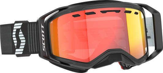 SCOTT Prospect 2.0 SMB Snowmobile Goggle Chrome Black/White with Red Lens