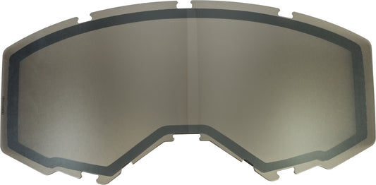Fly Racing Dual Lens Without Vents for Adults - Silver Mirror and Smoke