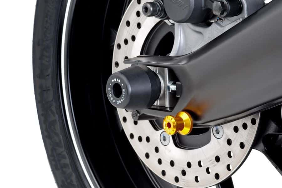 PUIG Swingarm Spools Hi Tech 6mm Gold 2-Pack for Aprilia and Dorsoduro Models