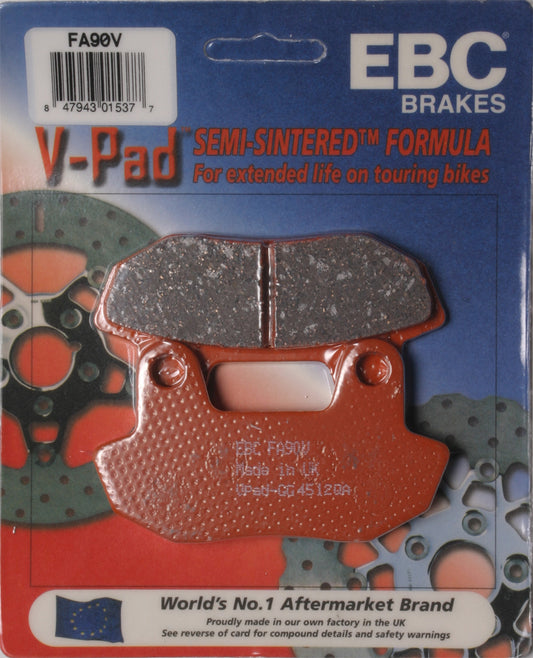 EBC Brake Pads FA90V Semi Sintered V Series for Cruiser/Big Twin Motorcycles