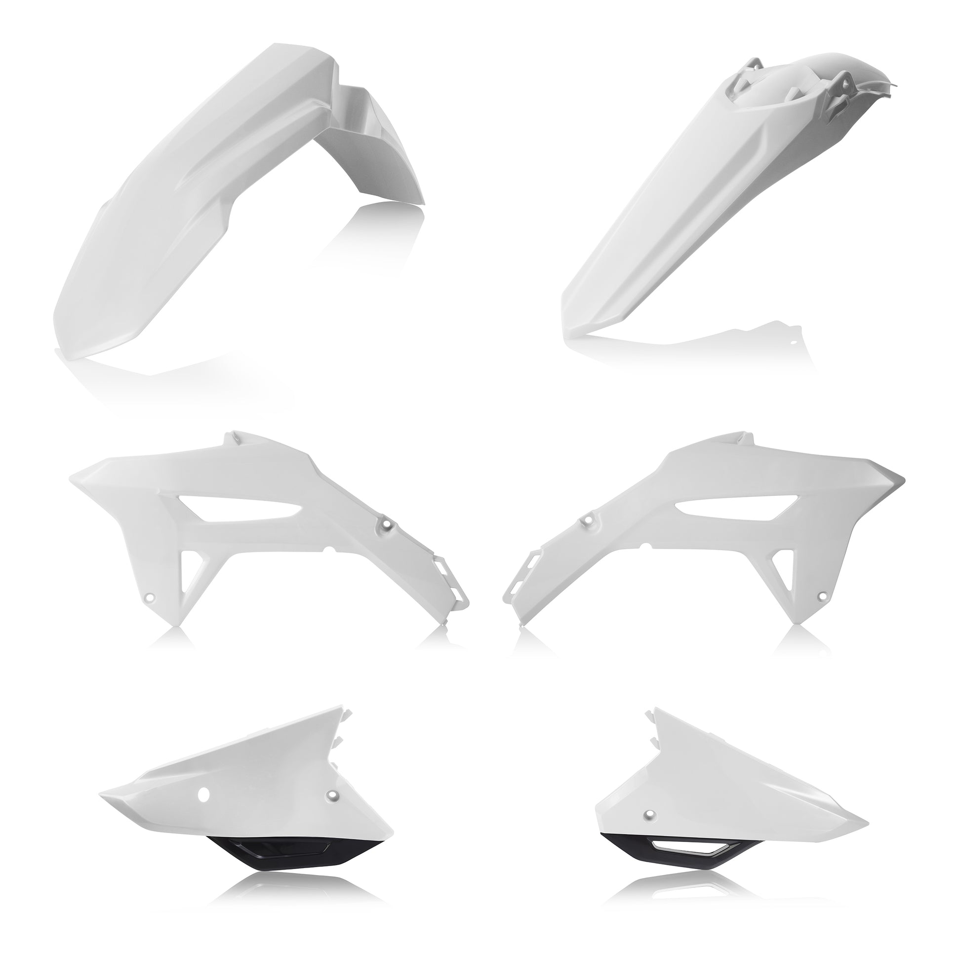 ACERBIS Plastic Kit Hon White/Black for Honda CRF Models - Offroad Replacement Body Parts