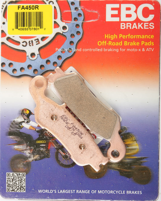 EBC FA450R Offroad Brake Pads for Yamaha YZ250FX, YZ250X, YZ450FX, and YZ125 Models