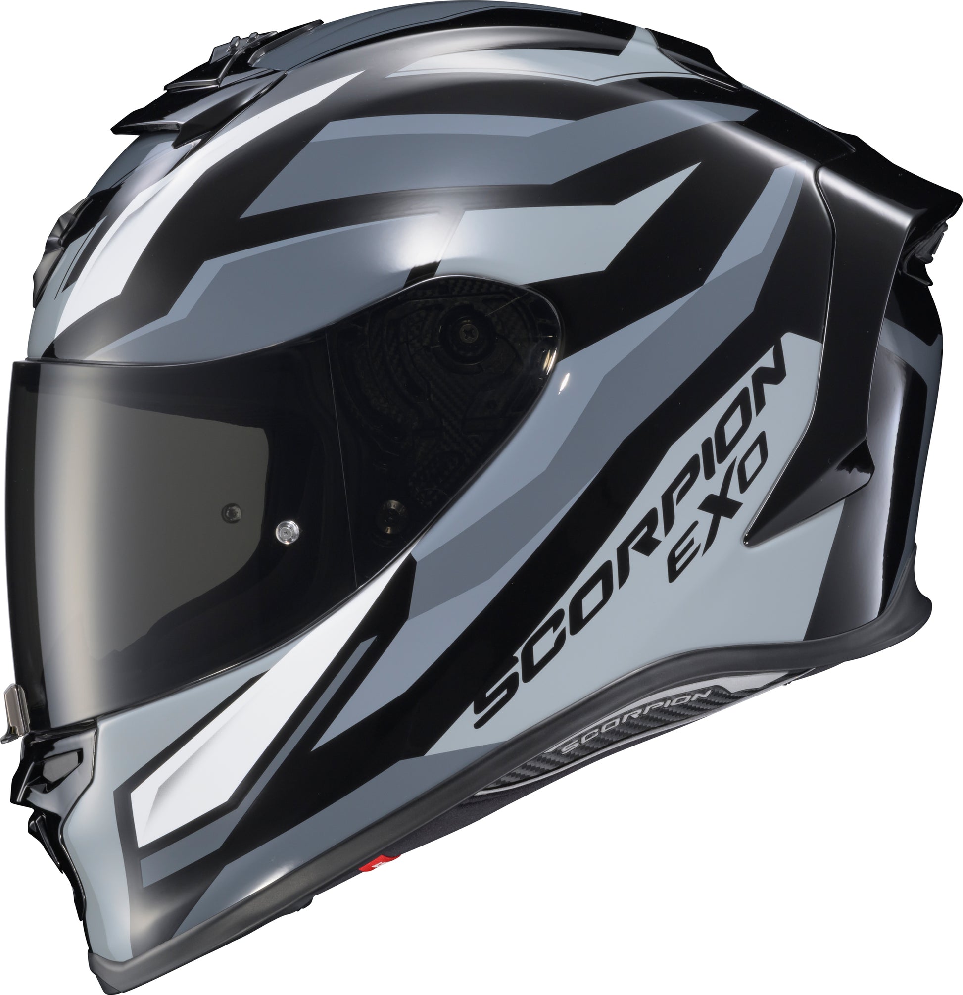 Scorpion EXO R1 Air Full Face Helmet - Raven Style, 2X-Large - Black, Orange & Grey