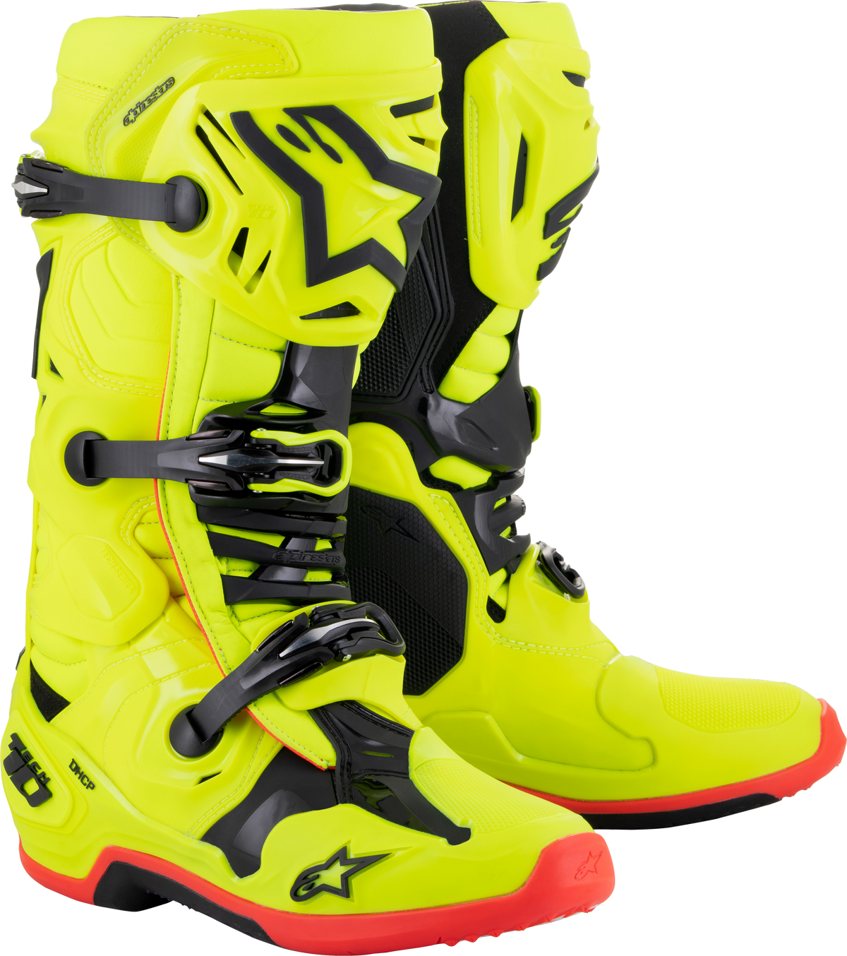 Alpinestars Tech 10 Offroad Motorcycle Boots US 14 Fluorescent Yellow/Black/Red