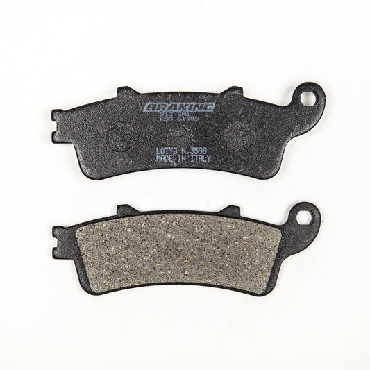 BRAKING Part Number 813SM1 Semi Metallic Brake Pad Set for Kawasaki Vulcan S and Honda Gold Wing