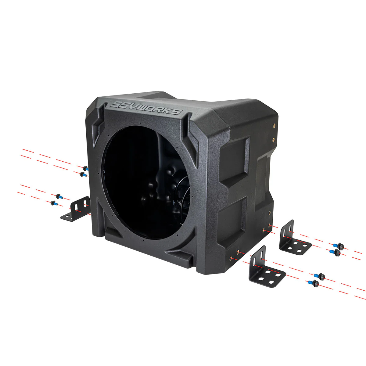 SSV Works Universal Sub Box with 10-inch Subwoofer - No Amplifier Included