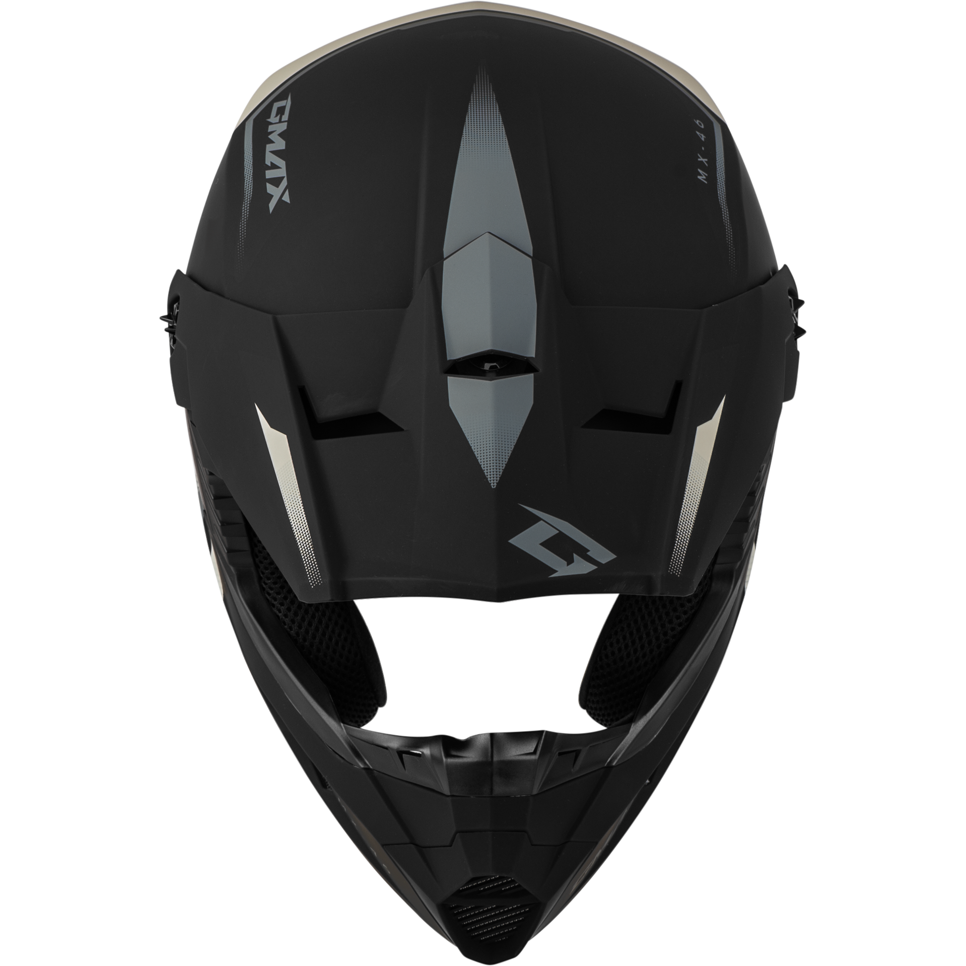 GMAX MX-46 Youth Offroad Helmet Matte Black/Grey/White, Size Youth Medium - Adjustable Fit and Maximum Airflow