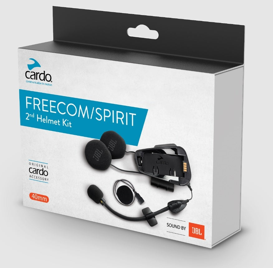 CARDO Freecom X / Spirit 2nd Helmet JBL Kit – Enhanced Sound System with 45mm Speakers and Custom Firmware