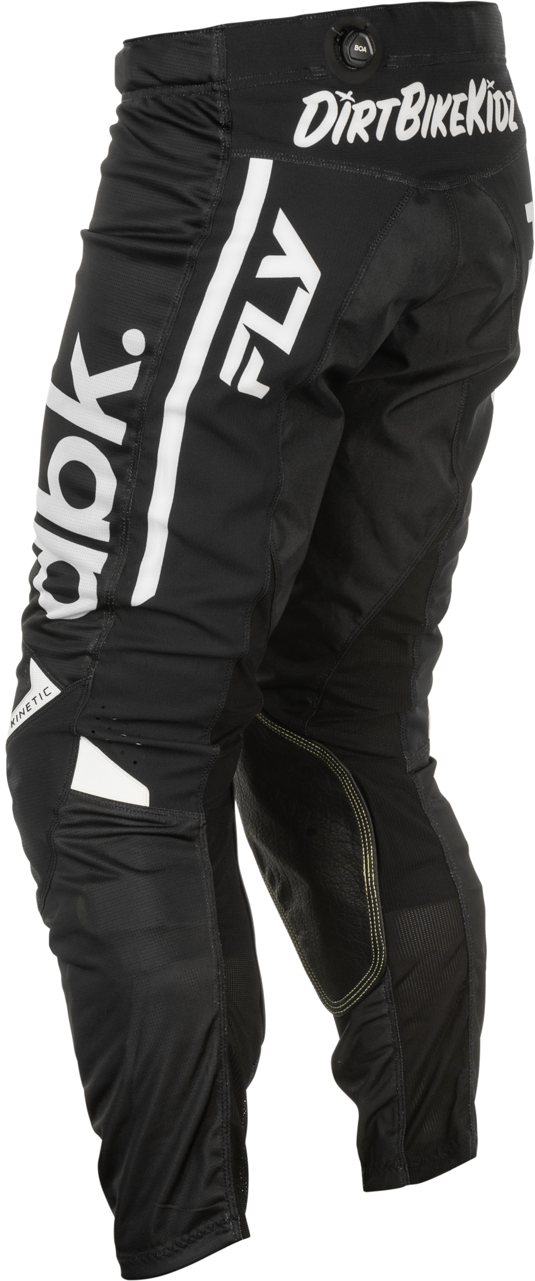 Fly Racing Kinetic Mesh Dbk Pants Black/White US 40 – Offroad Motorcycle Pants with BOA Fit System