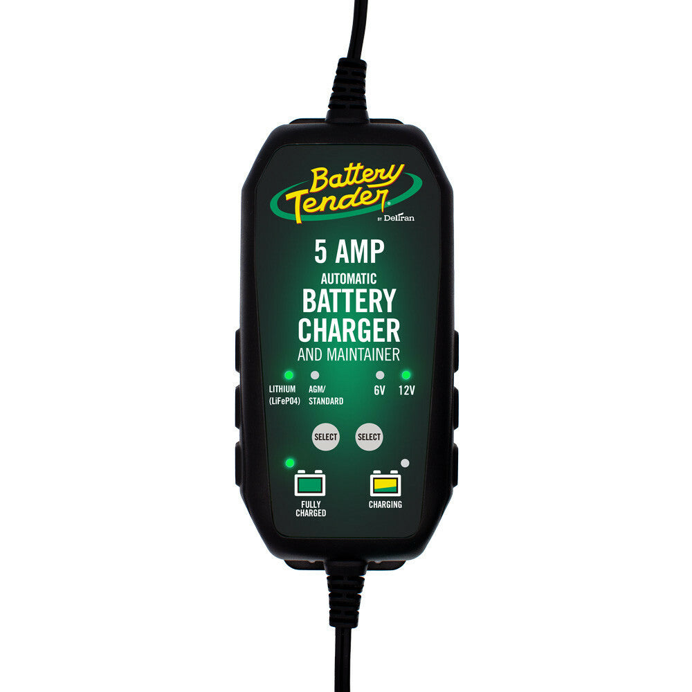 Battery Tender Plus 5 Amp 12V Battery Charger with Safety Features
