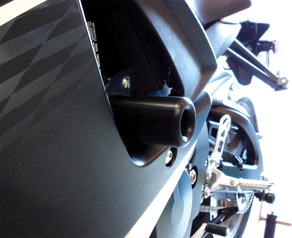 Shogun Motorsports Black Frame Sliders for Suzuki GSX-R Models (Part No. 750-5459)