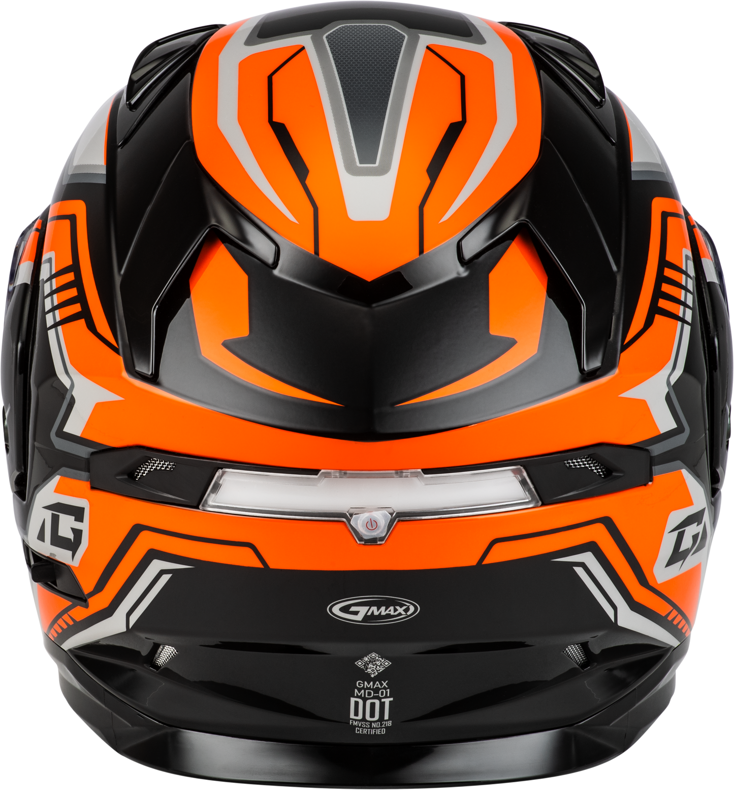 GMAX MD-01S Transistor Snow Helmet Orange/Black – 3X-Large Modular Helmet with Quick Release Buckle and Integrated LED Light
