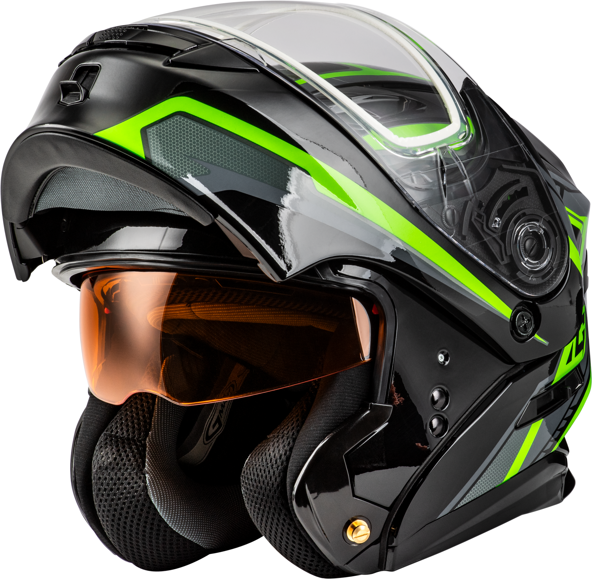GMAX MD-01S Modular Snow Helmet with Quick Release Buckle and Integrated LED Light