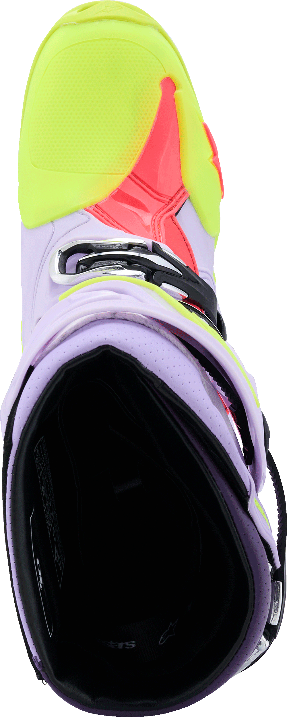 Alpinestars Tech 10 Supervented Offroad Motorcycle Boots US 11 Purple, Yellow Fluo & Diva Pink